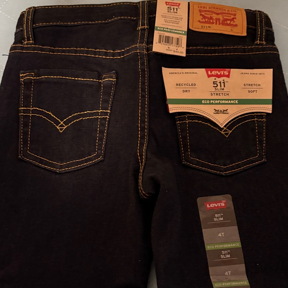 Levi's Men's Eco Performance Slim Jeans - Deep Indigo - Picture 3 of 4